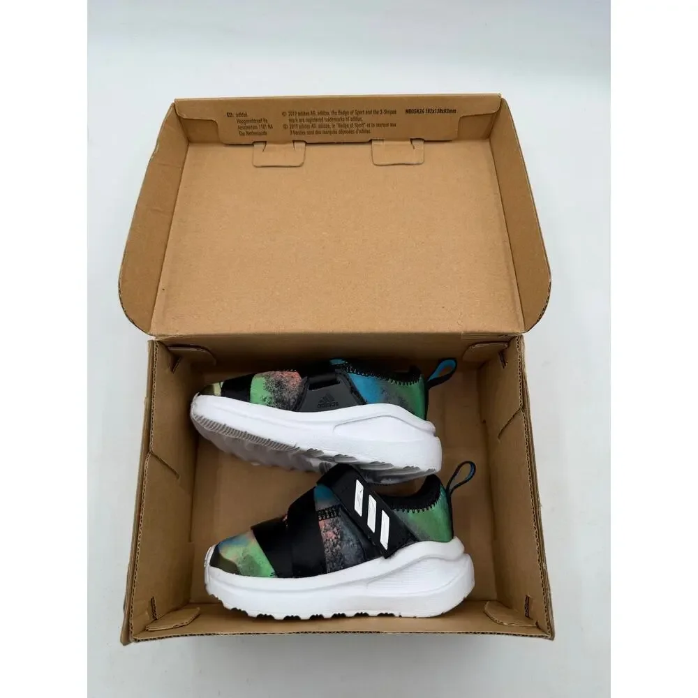 Adidas FortaRun X I Toddler Slip On Shoes - Tie Dye Print - Size 4K FY3866 -NIB